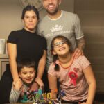 Nicolas Otamendi With His Wife And Children