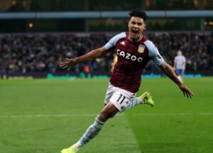 Ollie Watkins playing for Aston Villa