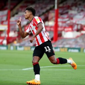 Ollie Watkins playing for Brentford