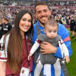 Pablo Fornals With His Wife (to be) And Son