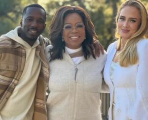 Rich Paul and Adele with Oprah Winfrey