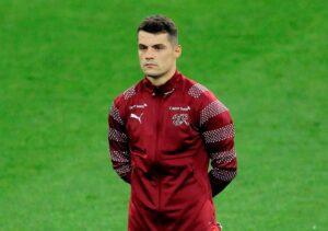 Granit Xhaka for the Swiss U-21 team