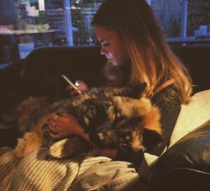 Jannik Vestergaard Wife With His Pet Dog