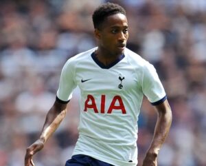 Kyle Walker-Peters playing for Tottenham Hotspurs