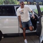 Manuel Akanji in his Range Rover