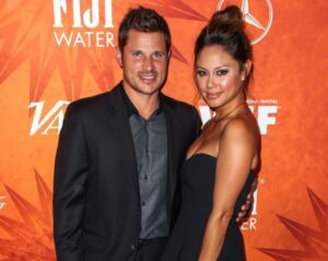 Nick Lachey with his girlfriend