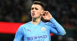 Phil Foden in Manchester City's jersey