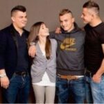 Xhedran Shaqiri with his brothers and sister Medina