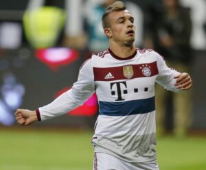 Xherdan Shaqiri playing for Bayern Munich