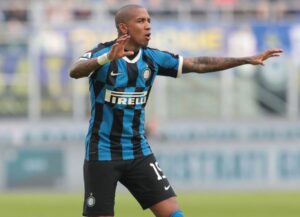 Ashley Young playing for Inter Milan