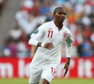 Ashley Young playing in the UEFA Euro Cup 2012