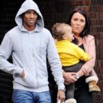 Ashley Young with his wife and son