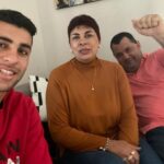 Cristian Romero With His Parents