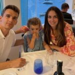 Diego Llorente With His Wife And Daughter