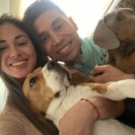 Gonzalo Montiel With His Girlfriend And Pets