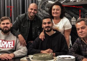 Ilkay Gundogan With His Parents And Brother