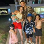 Marcos Rojo With His Wife, Daughters, And Nephew