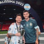 Marcos Senesi With His Favorite Footballer Messi