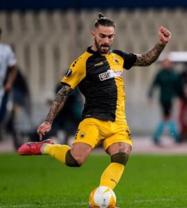 Marko Livaja of AEK Athens with the ball