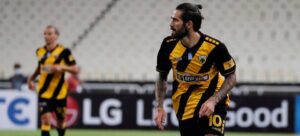 Marko Livaja playing for AEK Athens in 2020