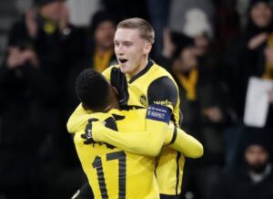 Michel Aebischer celebrating his first goal for Young Boys