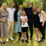 Albert Gudmundsson With His Family - Wife, Mother, Father, And 3 Sisters (Left To Right)