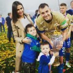 Artem Dzyuba WIth His Wife And Sons