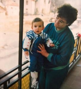 Dejan Lovren Childhood Picture With His Mother