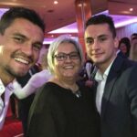 Dejan Lovren With His Mother And Brother