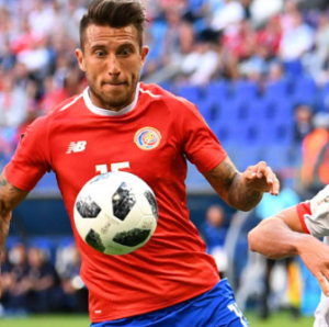 Francisco Calvo playing for Costa Rica