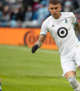 Francisco Calvo playing for Minnesota United FC