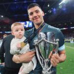 Geronimo Rulli With His Son