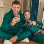 Jan Bednarek With His Wife And Pet