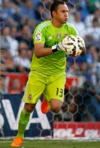 Keylor Navas playing for Real Madrid