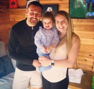 Martin Boyle With His Daughter And Wife