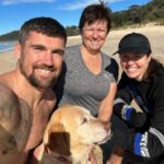 Mat Ryan With His Mother And Sister