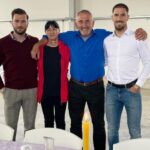 Milos Degenek With His Parents And Brother