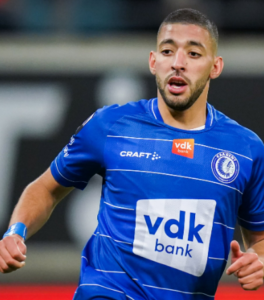 Tarik Tissoudali playing for KAA Gent