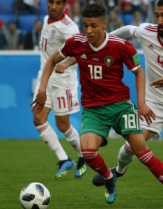 Amine Harit playing for Morocco