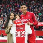 Edson Alvarez With His Girlfriend Or Wife (to be) And Daughter