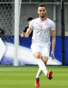 Montassar Talbi playing for Tunisia