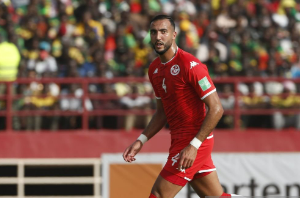 Nader Ghandri playing for Tunisia