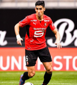 Nayef Aguerd playing for Rennes