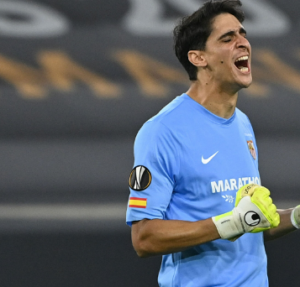 Yassine Bounou playing for Sevilla