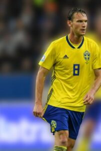 Albin Ekdal playing for Sweden