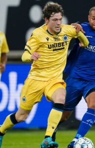 Andreas Skov Olsen playing for Club Brugge