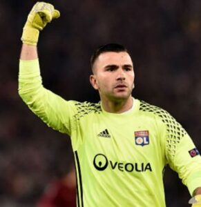 Anthony Lopes playing for Lyon