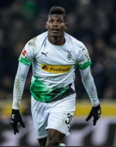 Breel Embolo playing for Borussia Mönchengladbach