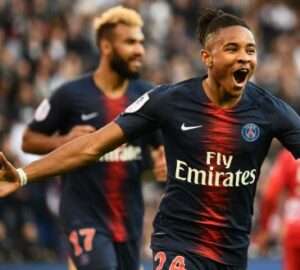 Christopher Nkunku playing for PSG