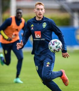 Dejan Kulusevski playing for Atalanta